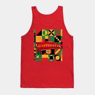 Juneteenth Celebration Tee With African Print Pattern Tank Top